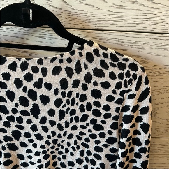 Diane Von Furstenberg TinKit Leopard Print Sweater Size Small - Picture 3 of 5